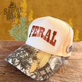 Camo and canvas trucker