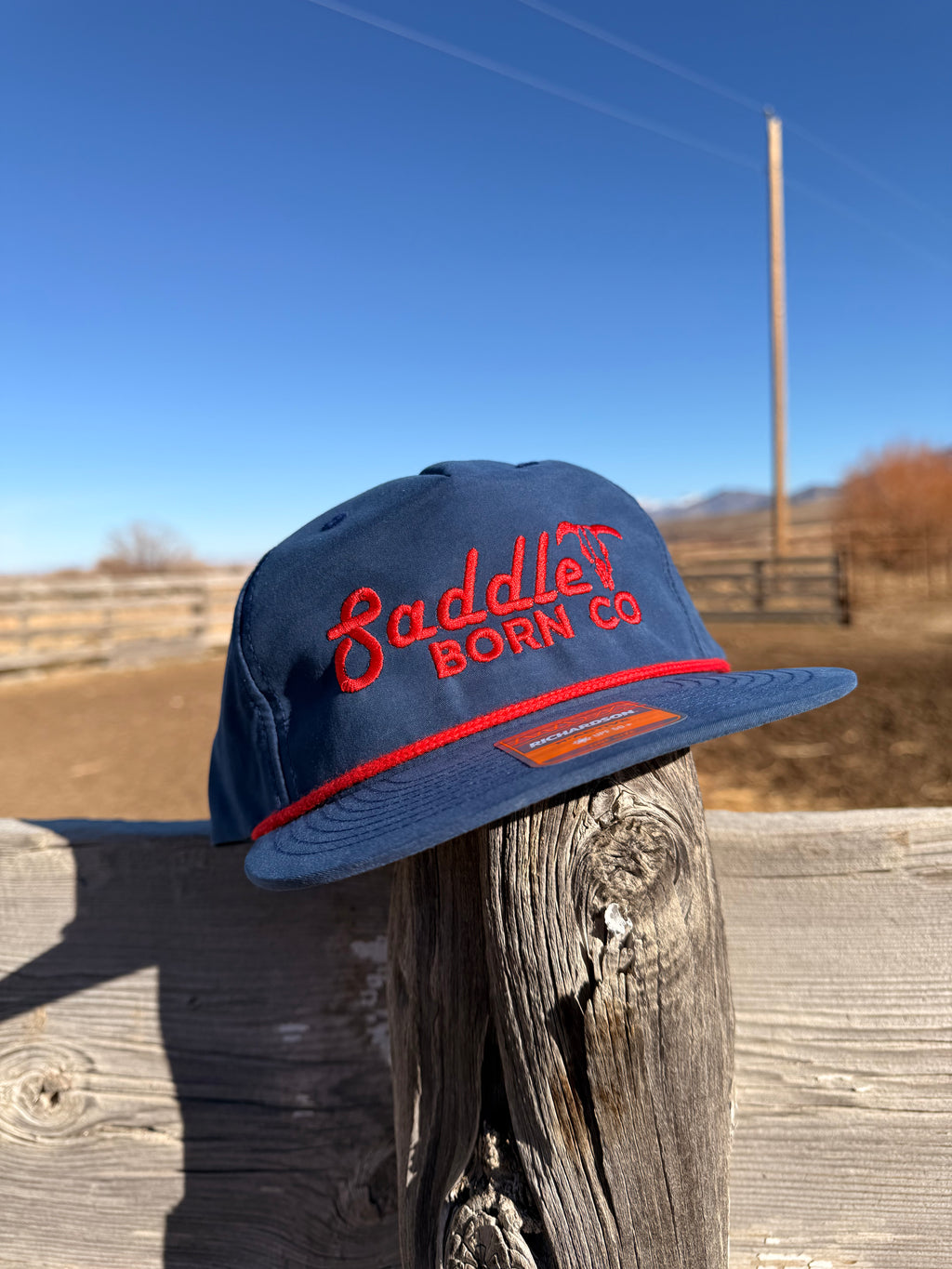 Saddle Born retro logo hat