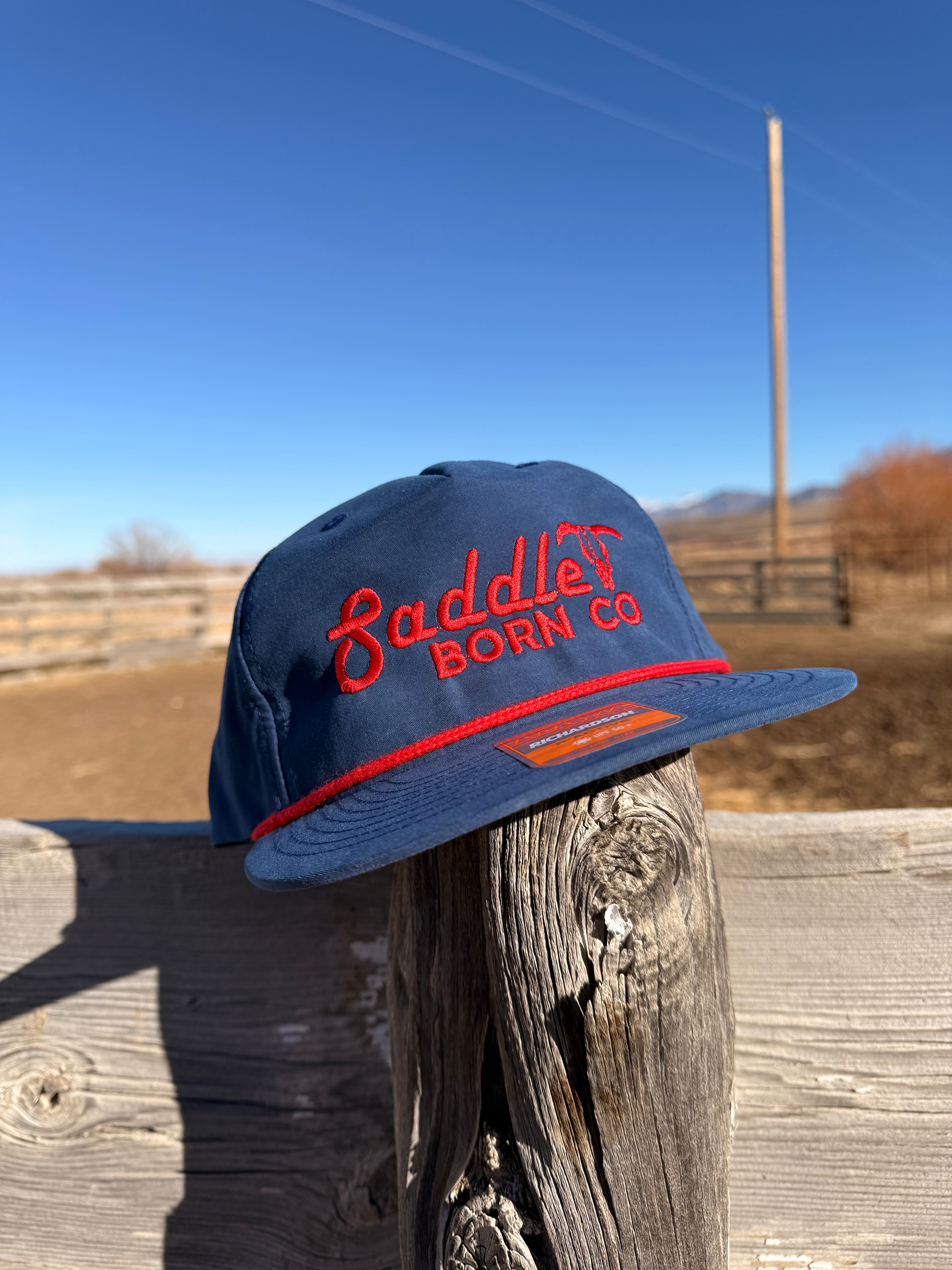 Saddle Born retro logo hat